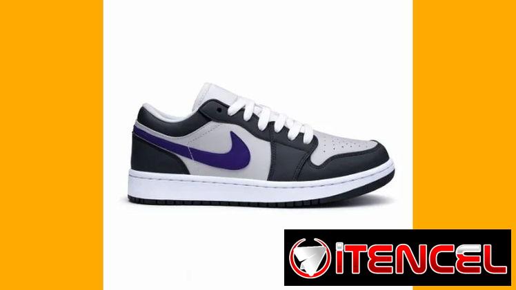 TENIS NIKE AIR JORDAN GRIS Y VIOLETA VPT-0356
