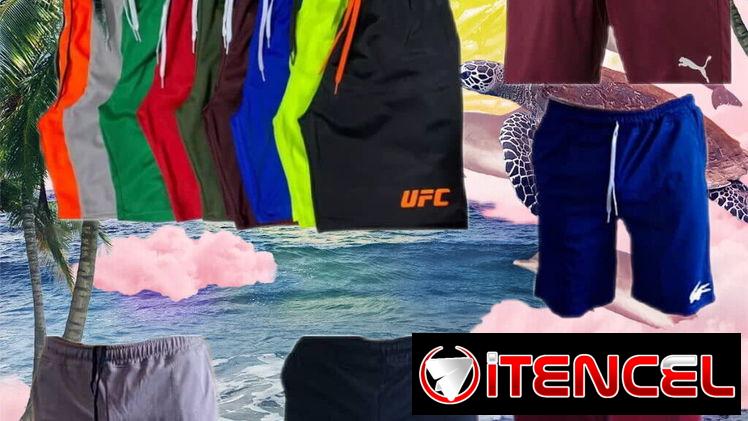 Shores de colores, tela Dryfit con bolsillos