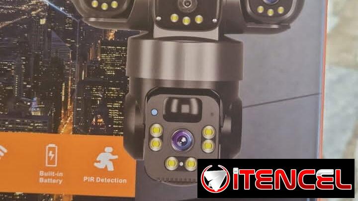 Camara de vigilancia con panel solar 4k. No necesita corriente ni internet. Tecnología triple lente