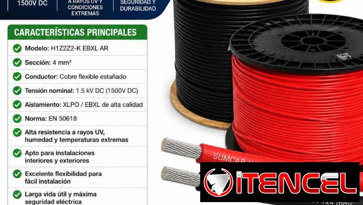 ☀️ CABLE FOTOVOLTAICO SUMCAB 12AWG (4 mm²) – 1500V DC
