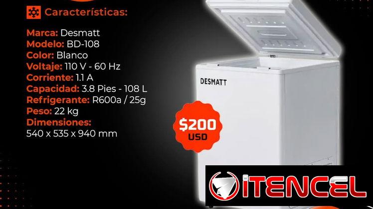💲225💲NEVERA DESMATT 3.8 PIES. MENSAJERÍA CON FACTURA Y GARANTÍA. TLF 54833699