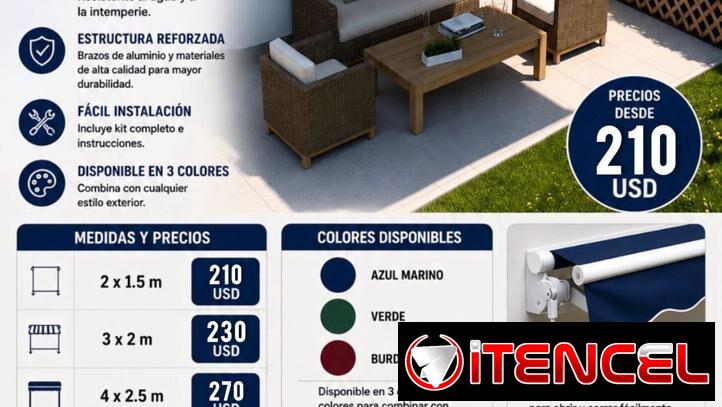 Toldos retráctiles de brazo mecánico