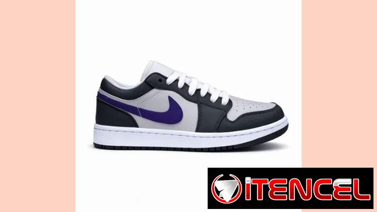 TENIS NIKE AIR JORDAN GRIS Y VIOLETA