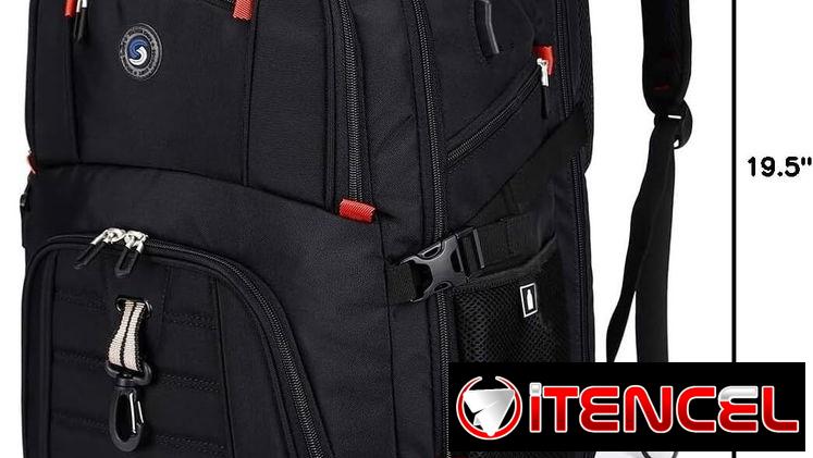 Mochila de viaje extragrande .Antirrobo con candado integrado para portátiles de 17 pulgadas