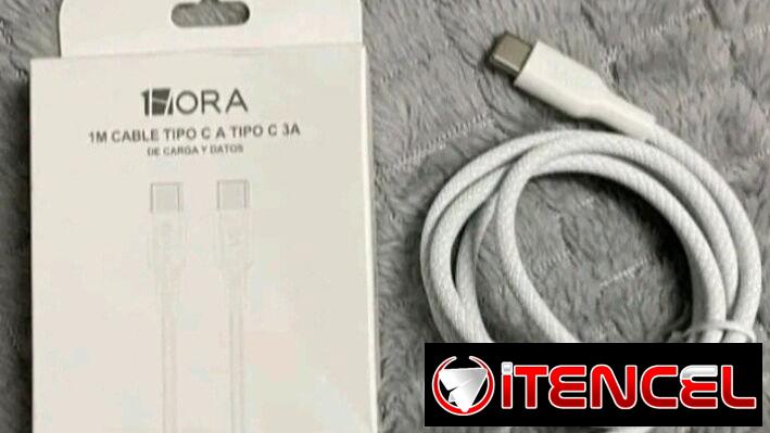 CABLES TIPO C A TIPO C CARGA RÁPIDA 3A MIDEN 1 METRO (MARCA 1HORA)