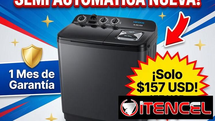 Lavadora Semiautomática Midea Nueva 157 USD – ¡Oportunidad!