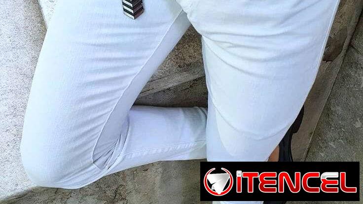 Pantalon blanco de vestir , Pantalon blanco de lino