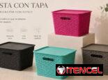 Artículos del hogar y esta Cesta Organizadora con Tapa. Precio: 14 usd. Lee y 📞 56249037