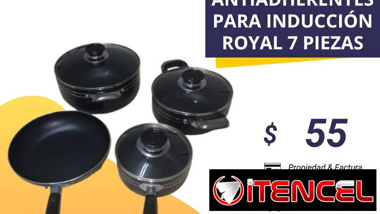 Set de cazuelas antiadherentes marca Royal