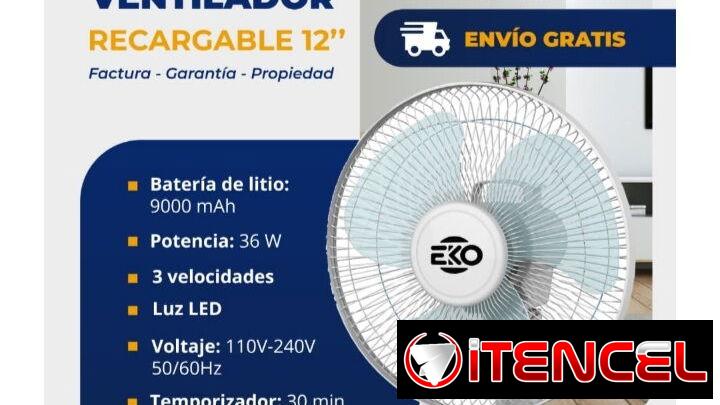 Ventilador Recargable (Marca EKO)