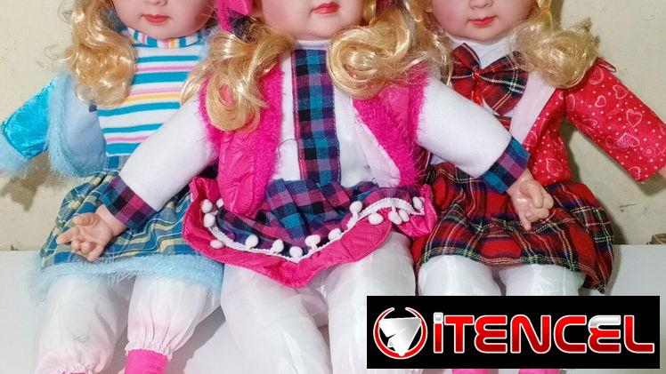 JUGUETES❤️Muñecas grandes con música miden medio metro 65 cm 30 usd o cup.Atarys..800.Muñeca d cuerdas N bicy.3500.