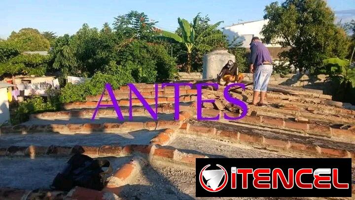 Impermeabilización de techos con manta asfáltica.