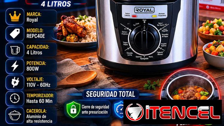 🍲 ROYAL 🍲 OLLA REINA ROTAL 4 LITROS 800W. MENSAJERIA CON FACTURA Y GARANTIA. 📲 54833699