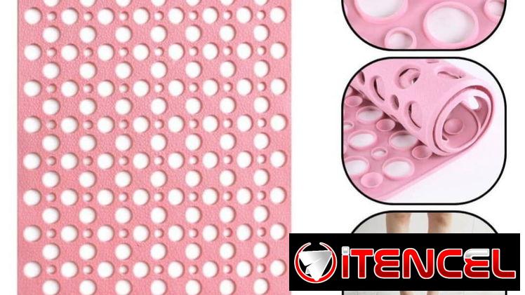 💜Alfombra Antideslizante con Ventosas –  Medidas: 35 × 70cm  Material: TPE de alta resistencia, duradero y flexible. Pr