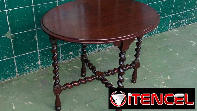 ⚜️ Mesa ovalada antigua restaurada • Entrega incluida 🚛
