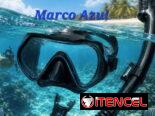 Kit de careta y snorkel/ Marco Azul.