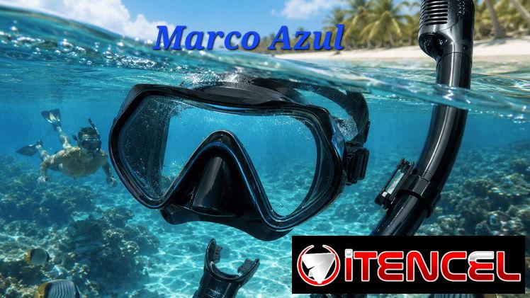 Kit de careta y snorkel/ Marco Azul.