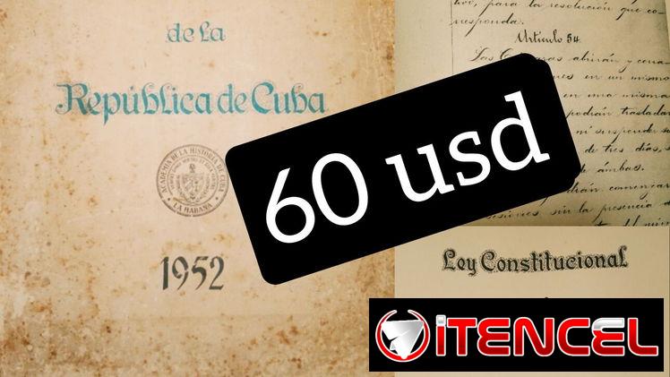 Libro de las constituciones Cuba 1952