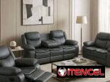 💥 Juegos de muebles reclinables 3,2,1 plaza ✓Material: Cuero de aire  ✓ negro, carmelita y gris