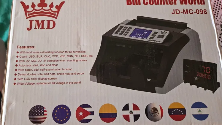 Contadora JMD Nuevas Detectan Billetes Falsos Playa o La Coronela Mensajería Adicional