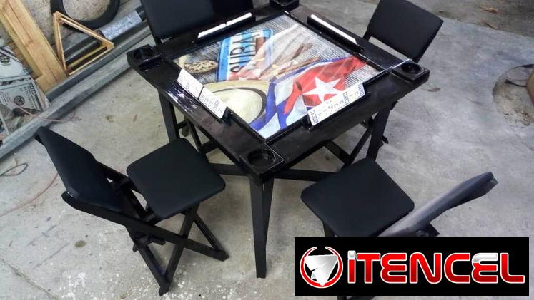 Mesas de domino + domino de nácar (personalizables)