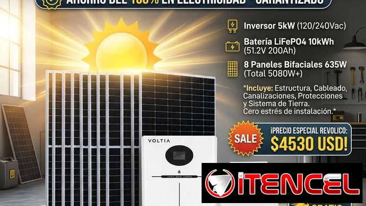 💥 ¡KIT SOLAR VOLTIA 5KW (110/220V) – ADIÓS A LOS APAGONES! 💥