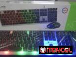 Combo de teclado y mouse con luces RGB