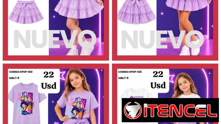 Conjunto para niña con temática de las kpop
