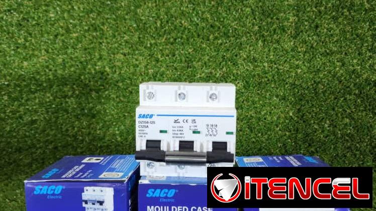 Breaker Trifásico SACO Caja Moldeada 3P 125A: Protección eléctrica profesional