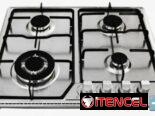 Cocinas de empotrar en la casa y extractor de humo, olor y vapor