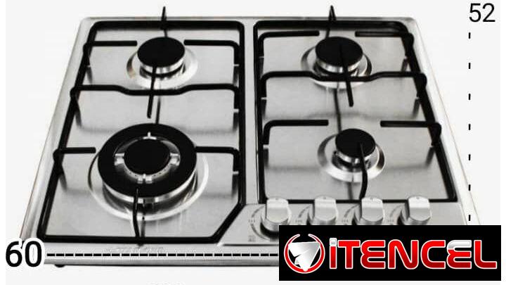 Cocinas de empotrar en la casa y extractor de humo, olor y vapor
