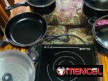 Combo de cocina de inducción + 1 cazuela + set de 7 piezas de cazuelas