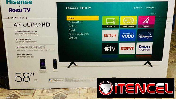 Televisor Plasma marca Hisense de 58 plgds Ultra HD New Caja