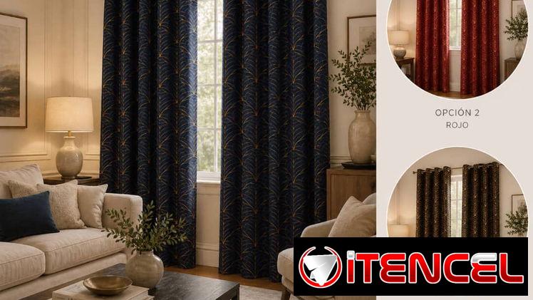 Juego de 2 Cortinas Estampadas Blackout (CV)