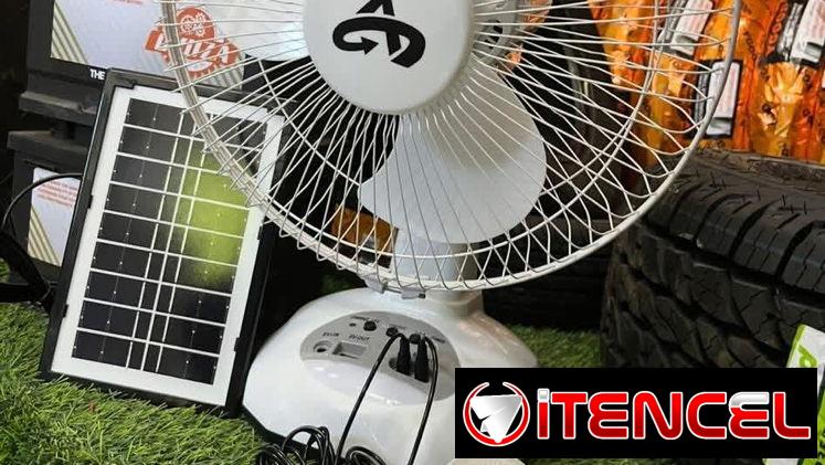 Ventilador Recargable con Panel Solar