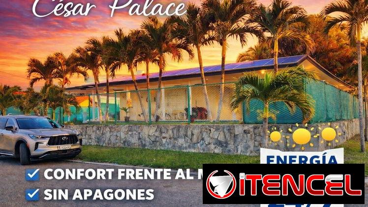 EXPECTACULAR PISCINA GIGANTE DE 10 METROS DE LARGO CASA FRENTE A LA PLAYA CON VISTA ALMAR BOCA CIEGA. 77990721. Fijo