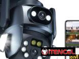 Doble camara de seguridad con alarma e inteligencia artificial
