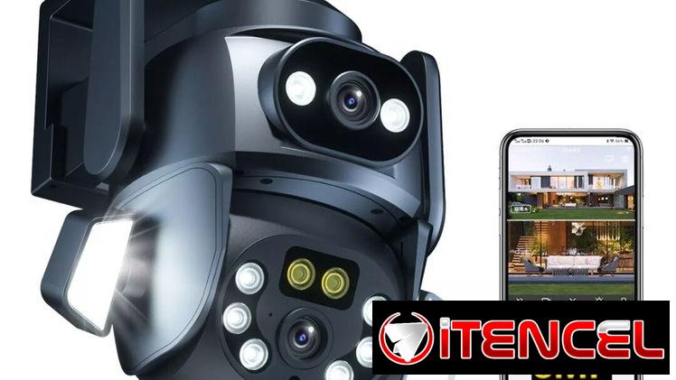 Doble camara de seguridad con alarma e inteligencia artificial