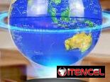 Globo terráqueo levitante.   60 usd  Gira completamente en el aire,,, Iluminado en azul brillante Trabaja con 110 y 220