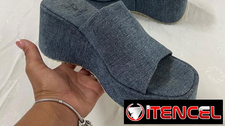 Cuñas mezclilla #39 miden 25 cm