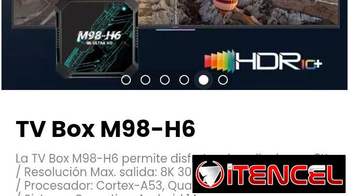 TV Box M98-H6. Se incluye: Mando a distancia y cable HDMI