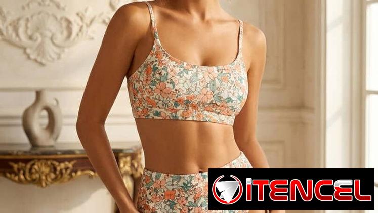 Bikini de Dos Piezas con Estampado Floral – Talle Alto y Sexy M 18usd