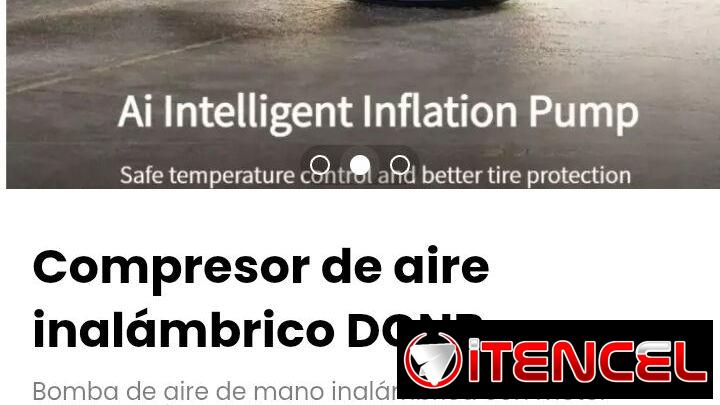 Compresor de aire inalámbrico DCNB. Bomba de aire de mano inalámbrica con motor brushless.