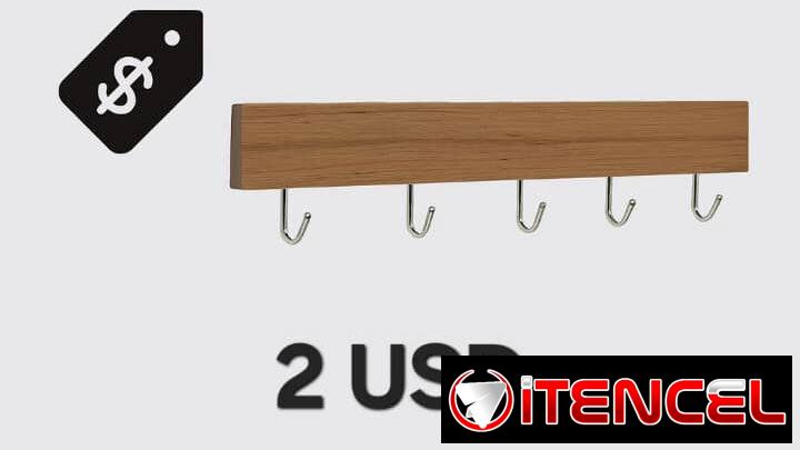 COLGADOR DE PARED CON GANCHOS