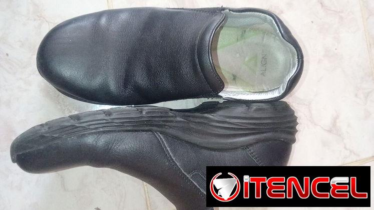 Zapatos slip-on negros – Calzado casual unisex – Zapatillas cómodas de cuero – Zapatos urbanos con suela gruesa – Calzad