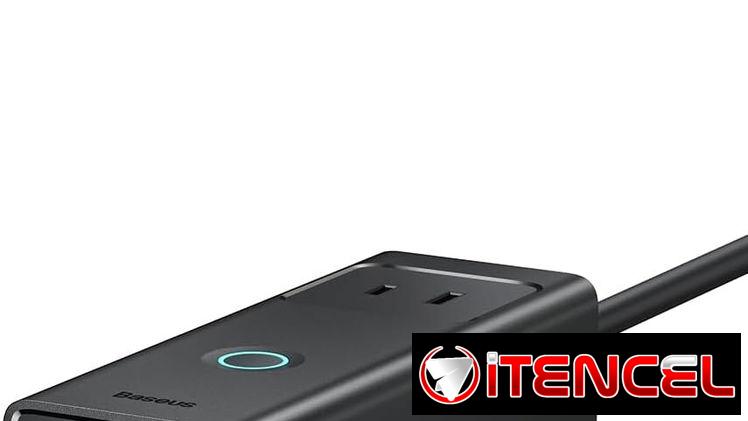 Regleta Baseus PD20W Con 3 Tomas AC + 3 Puertos USB Carga Rápida GaN 20W Para Hogar u Oficina 🔌⚡ Envío Disponible