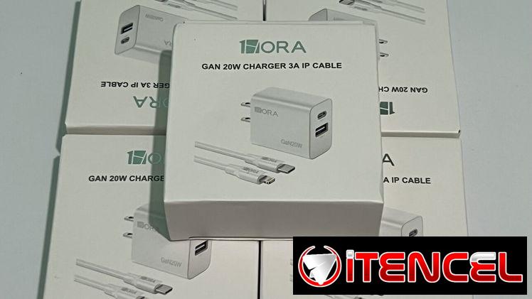Combo Cargador 20W GAR163 Tipo C- Lightning + Cable Extra Tipo USB-C de 6A🔋