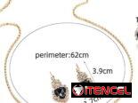 Conjunto de Pendientes, Collar y Anillo con Colgante de Corazón, Joyería Ligera para Mujeres