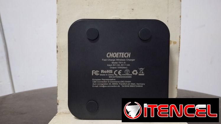 Cargador Inalámbrico de carga rápida de 10W, marca CHOETECH, modelo: T511-S