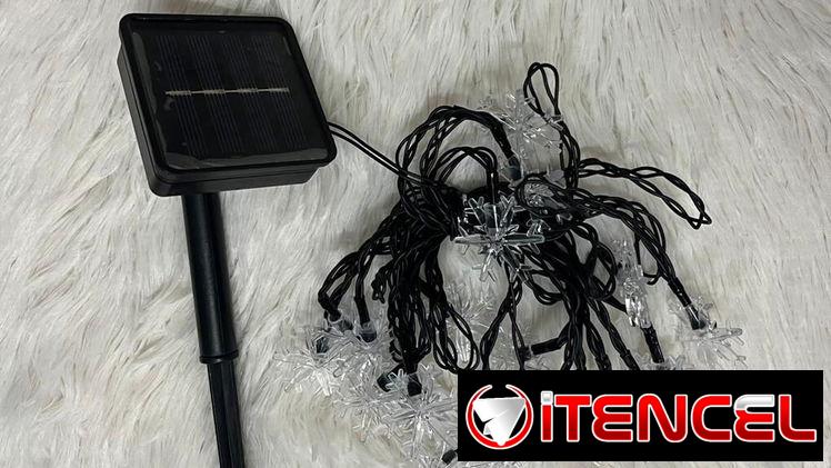 Guirnalda de luces para exteriores con panel solar 3 metros Varios modos de iluminación en 3500 cup